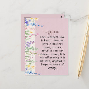 Cartão Postal 1 Imagem Versa de Bíblia 13:4-5