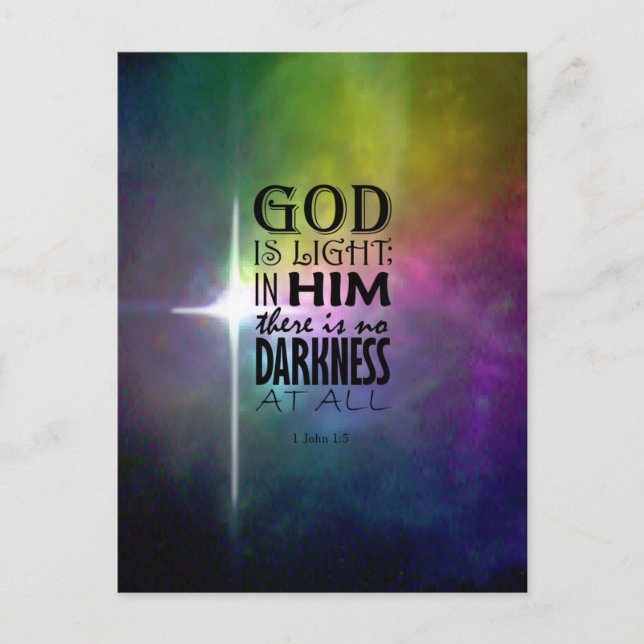 Cartão Postal 1 John 1:5 (Frente)