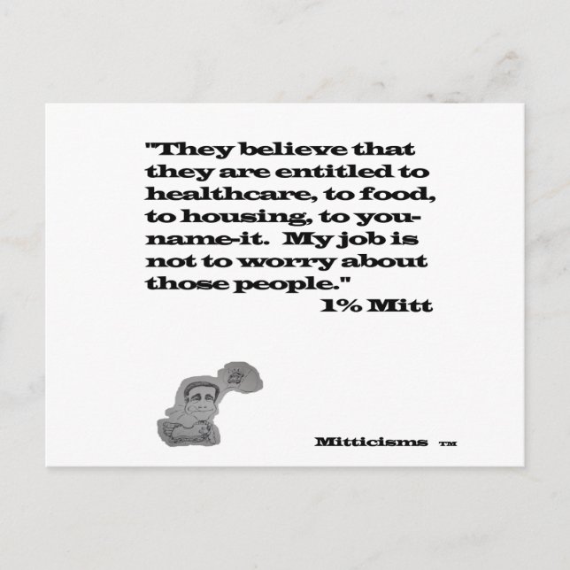 Cartão Postal 1% Mitt (Frente)