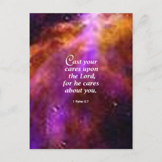 Cartão Postal 1 Peter 5:7