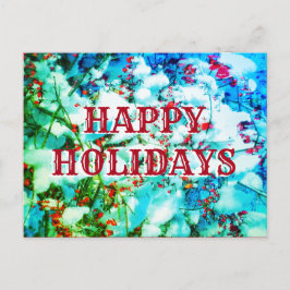 CARTÃO POSTAL 1CARTÃO POSTAL FELIZ HOLIDAY BERRIES