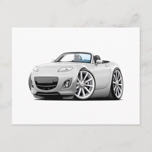 Cartão Postal 2009-13 Carro Branco de Miata (Frente)