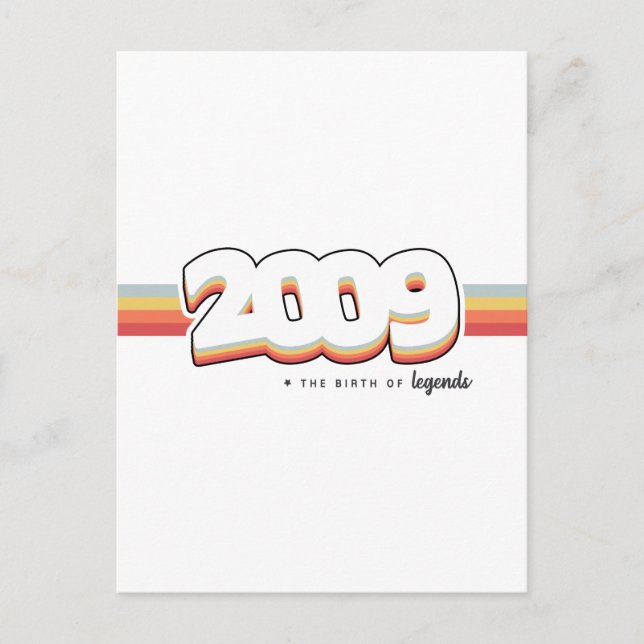 Cartão Postal 2009 O nascimento de lendas (Frente)