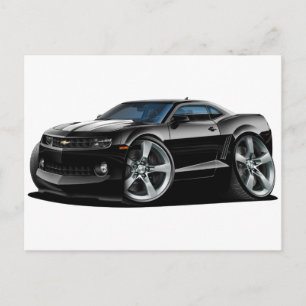 Cartão Postal 2010-12 Carro Preto-Branco Camaro