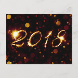 Cartão Postal 2018 (luzes bokeh)