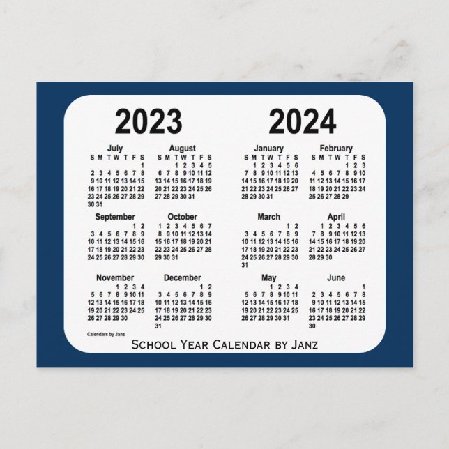 Cartão Postal 2023-2024 Caixa de Polícia Calendário Azul da Esco (Frente)