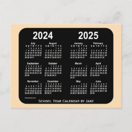 Cartão Postal 2024-2025 Calendário escolar do Wheat Neon Mini, d