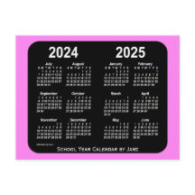2024-2025: Violet Neon Mini School Calendar
