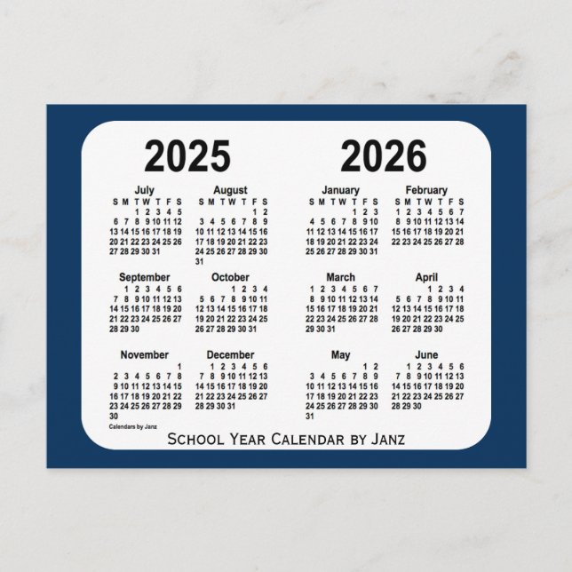 Cartão Postal 2025-2026 Caixa de Polícia Calendário Azul da Esco (Frente)
