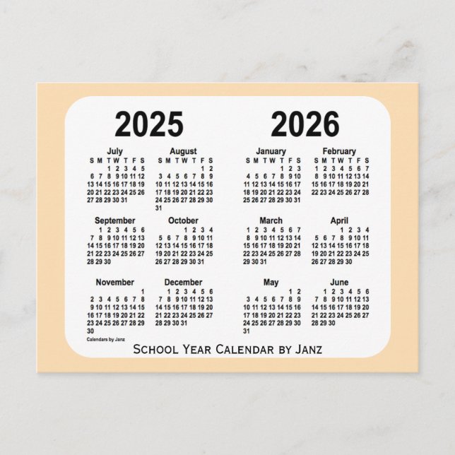Cartão Postal 2025-2026 Calendário da Mini Escola de Trigo por J (Frente)