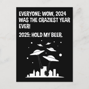 Cartão Postal 2025 Segure Minha Cerveja Dia de Ano Novo
