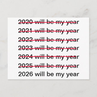 Cartão Postal 2026 Will Be My Year Funny Sarcastic New Years