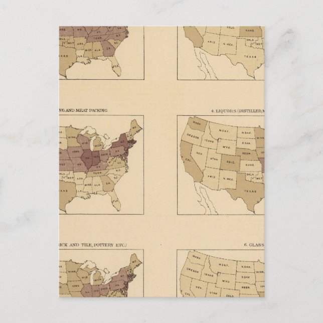 Cartão Postal 204 Fabricantes/milha quadrada (Frente)