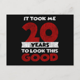 Cartão Postal 20 Anos De Idade Aniversário Me Fez Parecer Bem 20