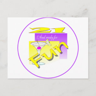 Cartão Postal 21 E Prontos Para Divertimento