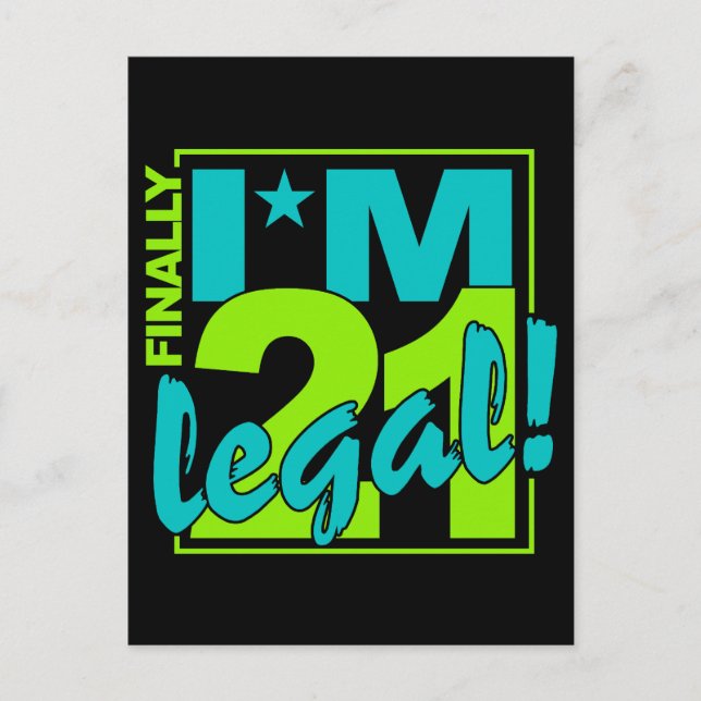 cartão postal 21 & LEGAL, personalize (Frente)