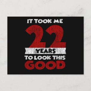 Cartão Postal 22 Anos Aniversário Me Fez Parecer Bem 22º Anivers