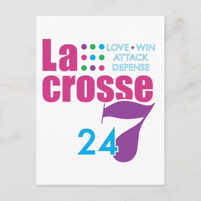 Cartão Postal 24/7 Lacrosse (Frente)