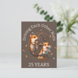 Cartão Postal 25º aniversário hamsters Enlouquecendo uns aos ou
