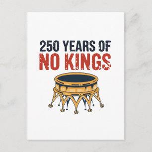 Cartão Postal 250º Aniversário Sem Rei 4 de Julho de 1776-2026