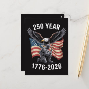 Cartão Postal 250 Anos 250º Aniversário EUA 4 de Julho 