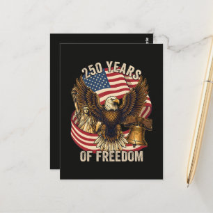 Cartão Postal 250 Anos Americanos 1776-2026