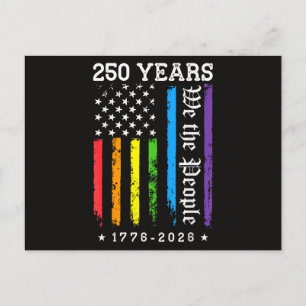 Cartão Postal 250 Anos de 250º Aniversário da América EUA LGBT P