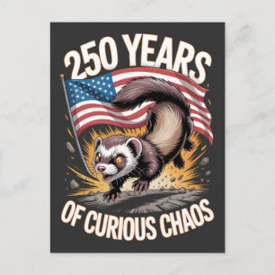 Cartão Postal 250 Anos de Arte Curiosa e Caótica de Furão