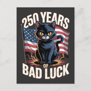Cartão Postal 250 Anos de Arte de Gato Preto de Azar