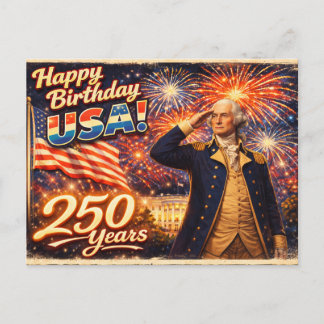 Cartão Postal 250 Anos de Excelência e Independência Washington