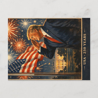 Cartão Postal 250 Anos de Excelência EUA Orgulho Trump