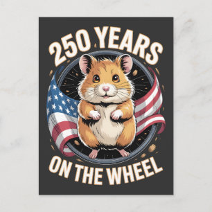 Cartão Postal 250 Anos na Roda Arte de Hamster