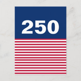 Cartão Postal 250 Red White and Blue USA Anniversary