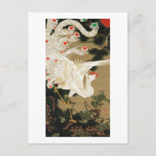 Cartão Postal 25. 老 松 白 図, 若 Pinheiros 冲 e Phoenix, Jacuchu