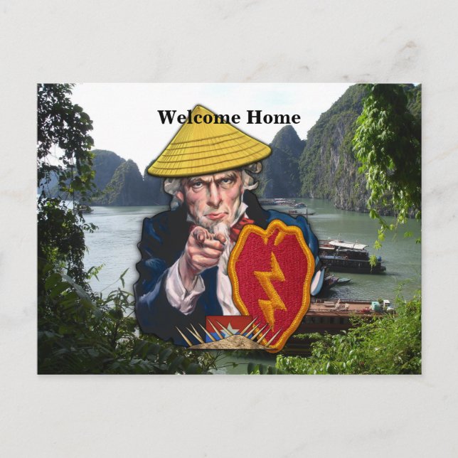 Cartão Postal 25 Inf Div ID infantry Division veterans (Frente)