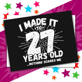 Cartão Postal 27 Anos de Idade Sarcástico Meme Divertido Anivers