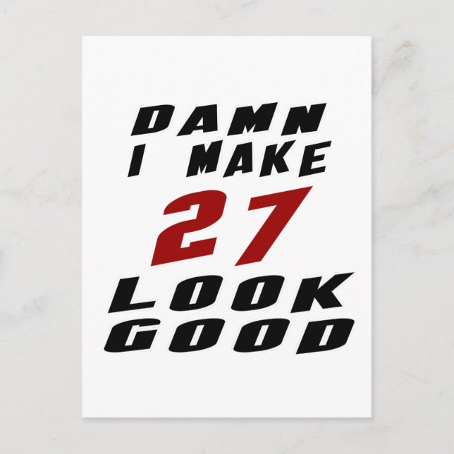 Cartão Postal 27 Designs de aniversário (Frente)