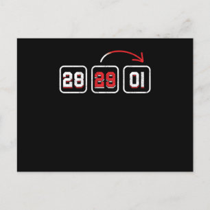 Cartão Postal 28 29 01 Contagem para baixo fevereiro 29 Presente