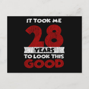 Cartão Postal 28 Anos Aniversário Me Deixou Bem 28º Aniversário