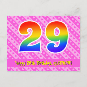 Cartão Postal 29º Aniversário: Listras e Corações Cor-de-Rosa, A