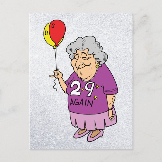 Cartão Postal 29 anos de mulher novamente (Frente)