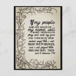 Cartão Postal 2 Crônicas 7:14 Se Minha Pessoas Rezar