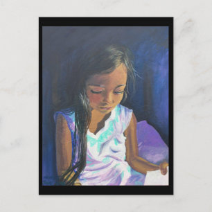 Cartão postal 2 de setembro: Rapariga Lendo BRENNA