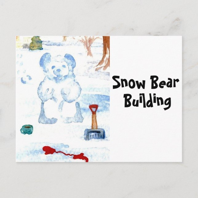 Cartão postal 2 do Designer de "Urso de Neve" (Frente)