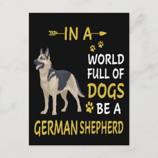 Cartão Postal 2 Num Cheio Mundial De Cães Ser Um German shepherd