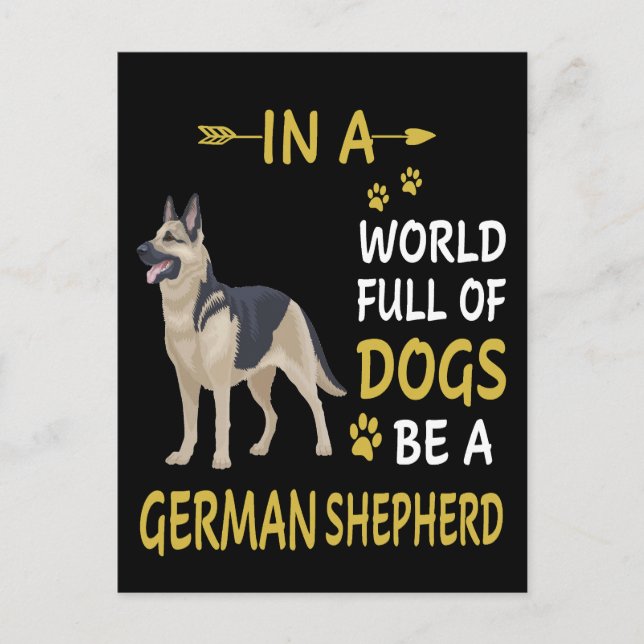 Cartão Postal 2 Num Cheio Mundial De Cães Ser Um German shepherd (Frente)
