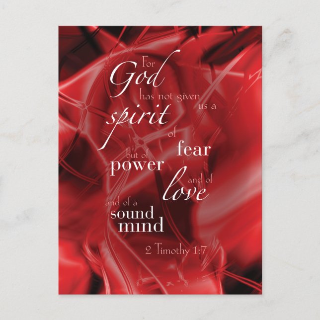 Cartão Postal 2 Timothy 1:7 (Frente)