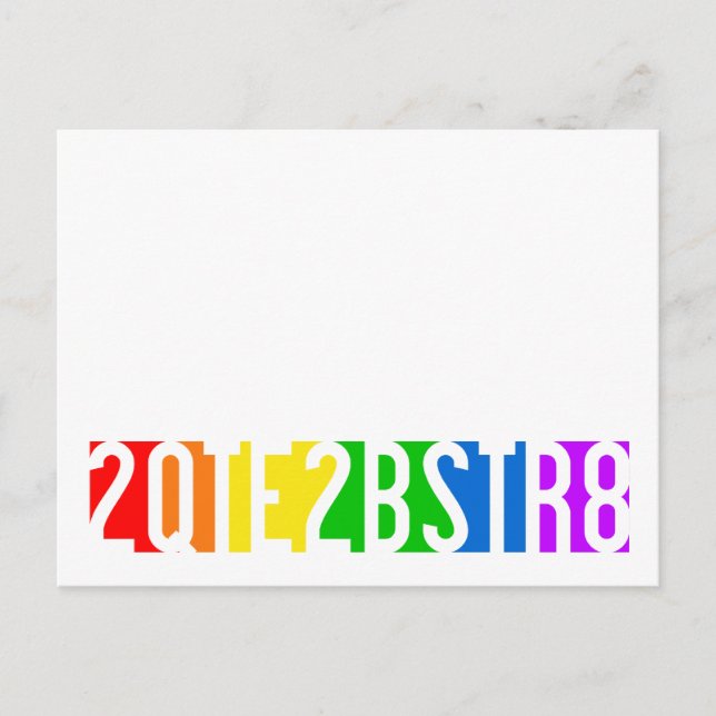 Cartão Postal 2Cartão postal QTE2BSTR8, personalizar (Frente)