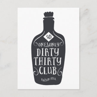 Cartão Postal 30 Aniversário 30 Anos de Idade Sujo 30