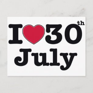 Cartão Postal 30 de julho meu dia de aniversário